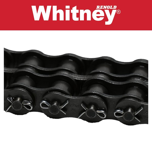 Whitney 3/4in. PITCH, COTTERED, 2 STRAND, CARBON STEEL, 10FT WT60A2CX10FT - main